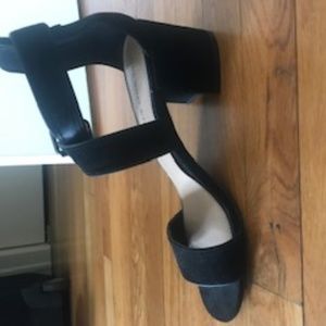 Suede heeled sandals